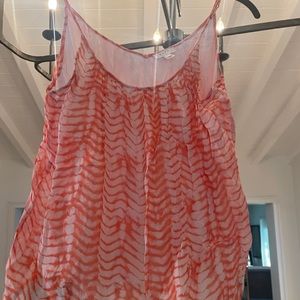 Joie silk orange and white top in size xs